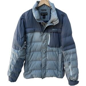 Marmot Puffer Jacket Mens Medium Gray Insulated Outdoor Coat